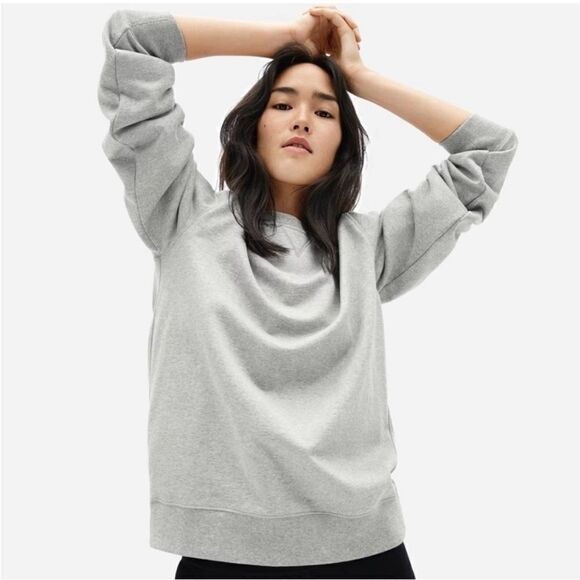 NWT Everlane The Unisex French Terry Crew Neck in Grey Size XXS - Picture 2 of 10
